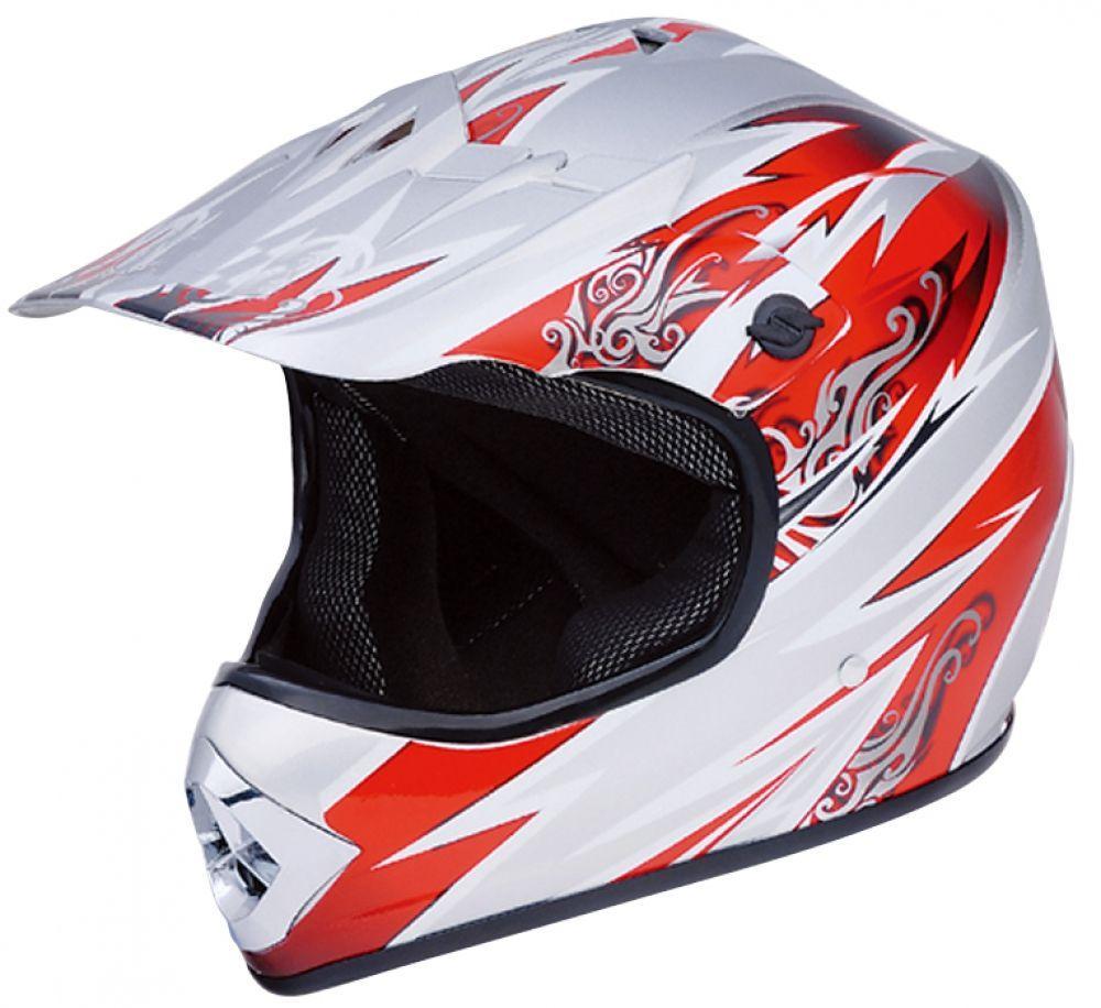 Шлем кросс подростковый HIZER 210 WHITE